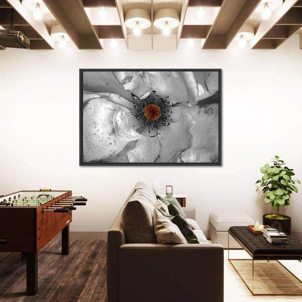 Selective Color Macro Flower Canvas Wall Art
