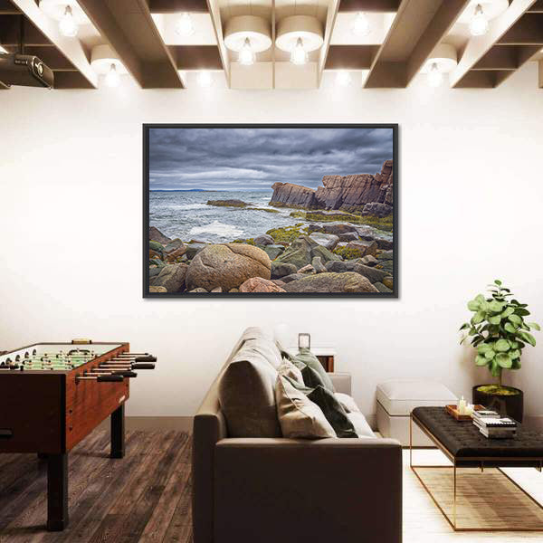 Rocky Coastline at Acadia National Park Canvas Wall Art