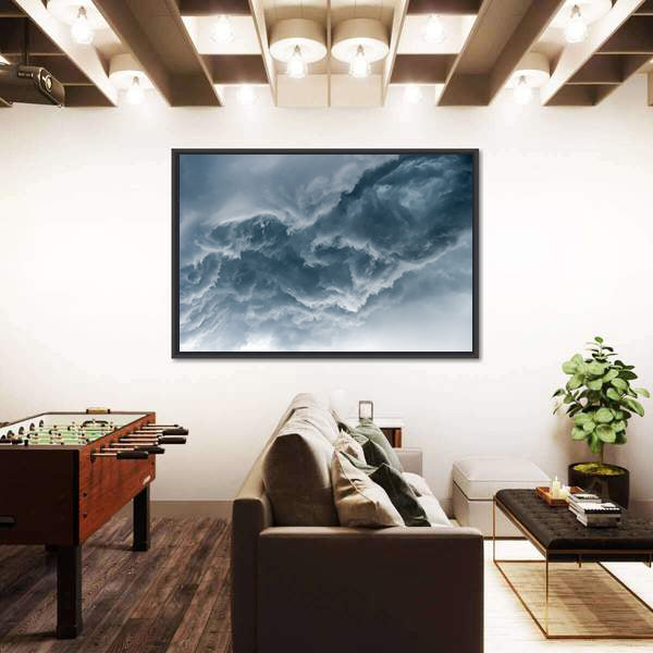 Dramatic Sky With Stormy Clouds Canvas Wall Art
