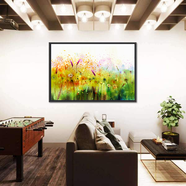 Cosmos Flowers Canvas Wall Art