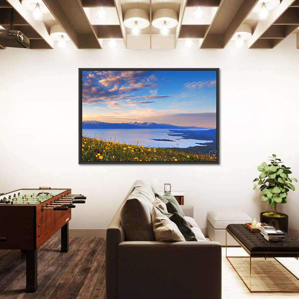Mountain Lake In Abisko National Park In Sweden Canvas Wall Art