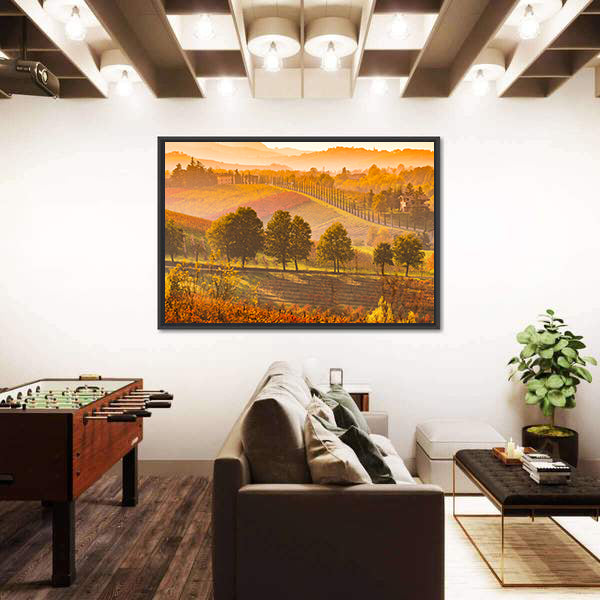 Italian Vineyards and Rolling Hills Canvas Wall Art