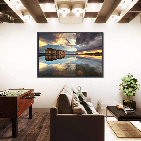 Abandoned Church In Dam Jrebchevo In Bulgaria Canvas Wall Art