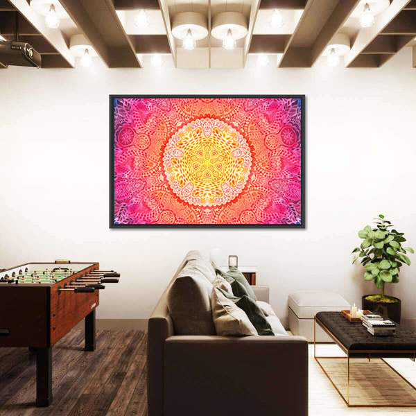 Watercolor Mandala Canvas Wall Art
