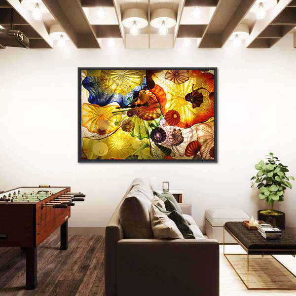 Colorful Artistic Work With Glass Canvas Wall Art