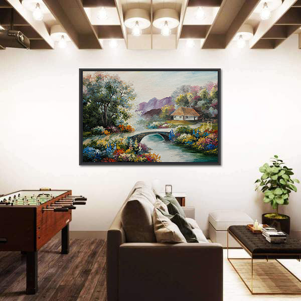 House In The Forest Canvas Wall Art
