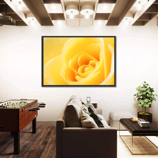 Yellow Rose Close-Up Canvas Wall Art