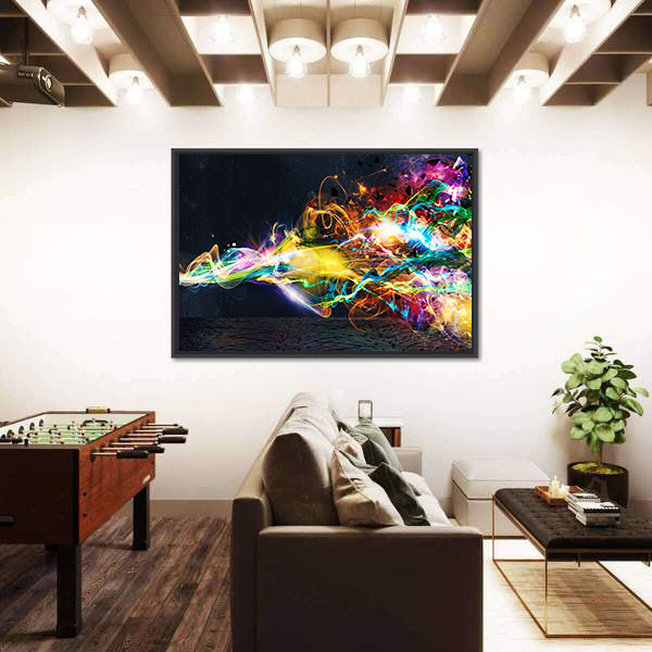 Colorful Light In Motion Canvas Wall Art