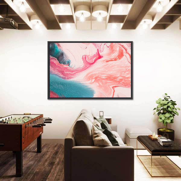 Marble Waves Abstract Canvas Wall Art