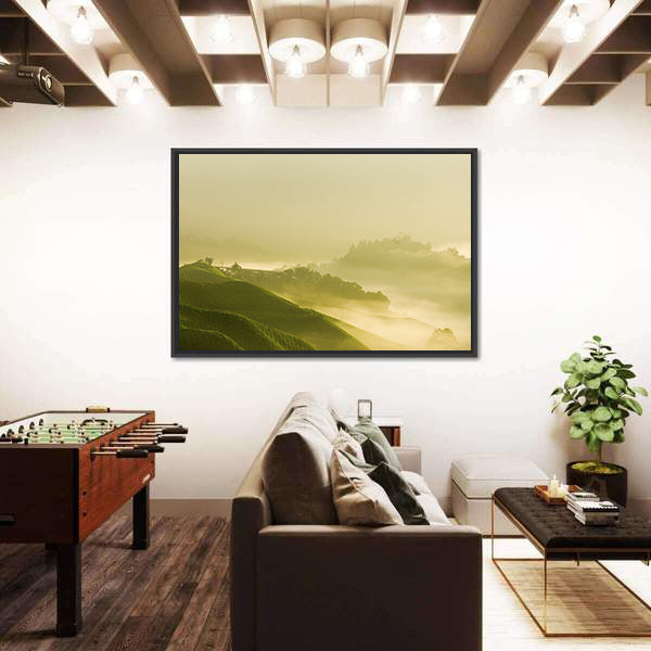 Tea Plantation At Cameron Highland Malaysia Canvas Wall Art