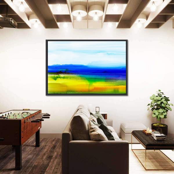 Semi Abstract Agriculture Fields Canvas Wall Art