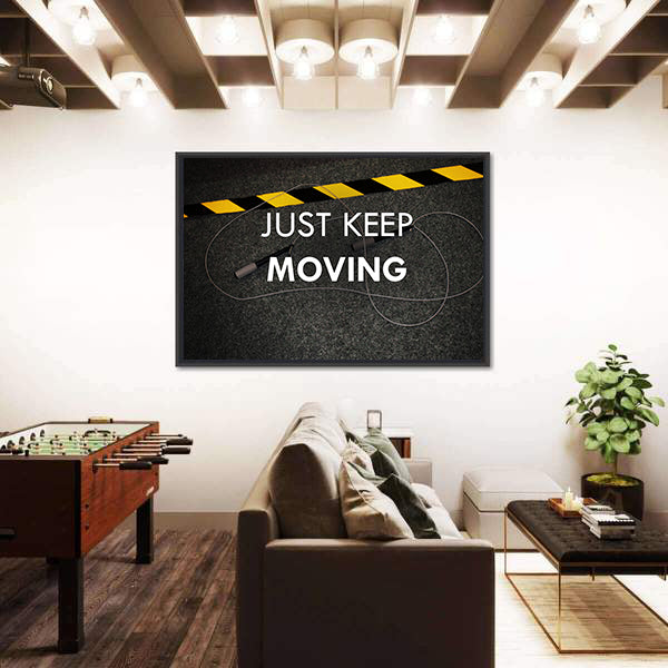 Jump Rope Workout Quote Canvas Wall Art