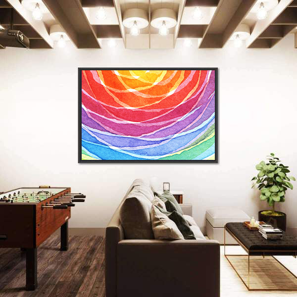 Rainbow Acrylic Abstract Canvas Wall Art