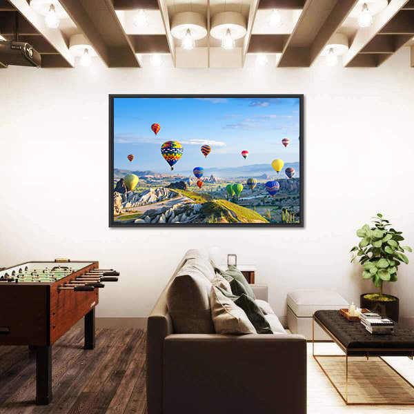 Hot Air Balloons Over Cappadocia Canvas Wall Art