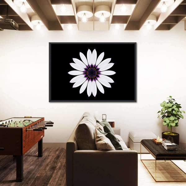 White Flower Mandala Canvas Wall Art0