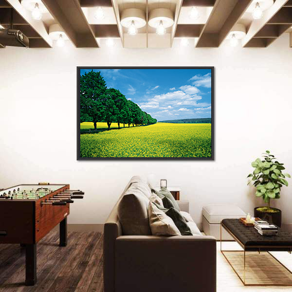 Spring Fields And Allee In Summer Canvas Wall Art