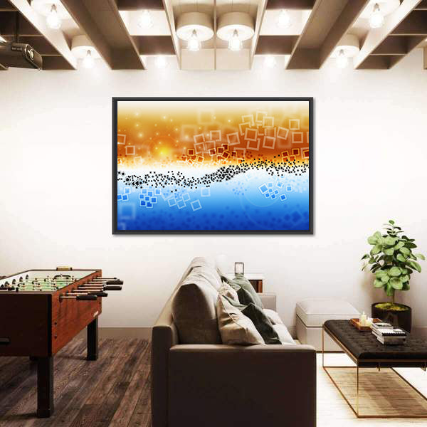 Data Transfer Abstract Landscape Canvas Wall Art