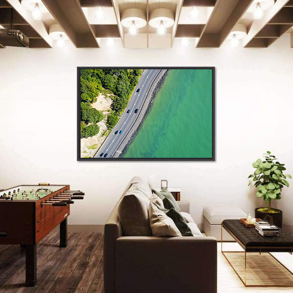 Coastal Road in Auckland Canvas Wall Art
