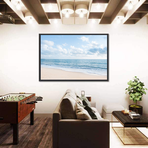 White Sand Beach Canvas Wall Art