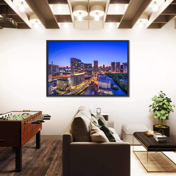 Tokyo Cityscape In Japan Canvas Wall Art