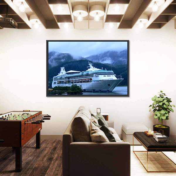 Cruise Ship in Alaska Canvas Wall Art