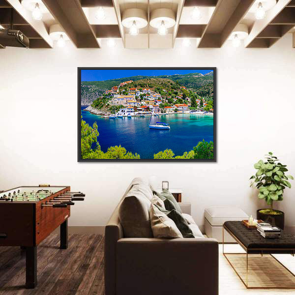 Assos Village, Greece Canvas Wall Art