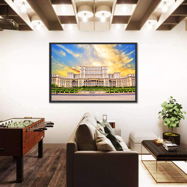 Palace of Parliament, Bucharest Canvas Wall Art