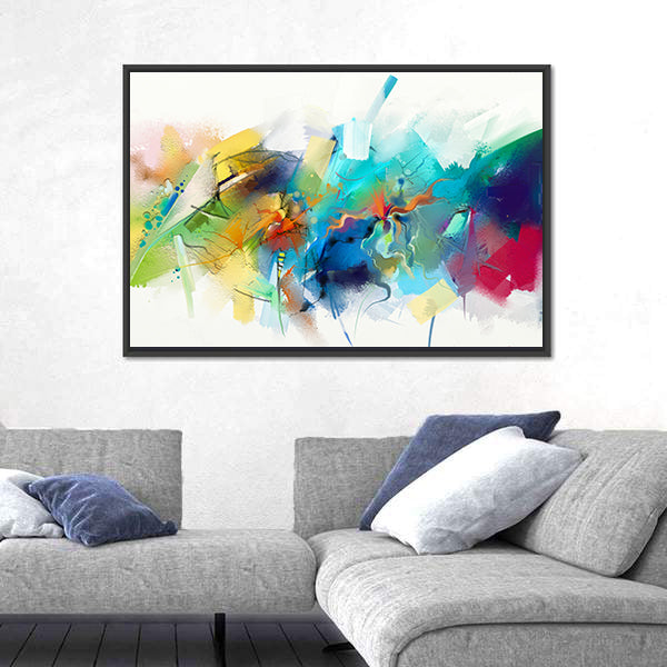 Hand-drawn Abstract Brushstrokes Canvas Wall Art