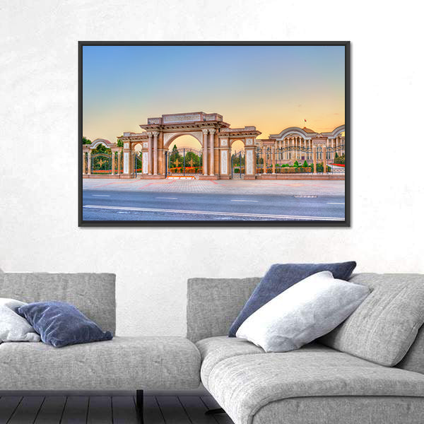 President Palace Of Nation Tajikistan Canvas Wall Art