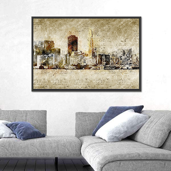 Skyline Of San Francisco Canvas Wall Art