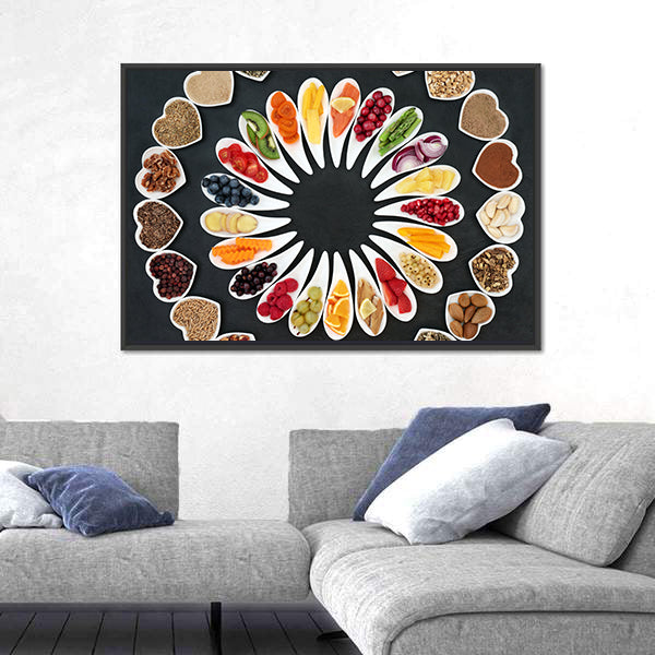 Food For A Healthy Heart Canvas Wall Art