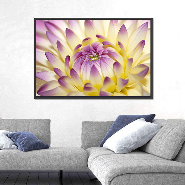 Macro Pink Flower Canvas Wall Art