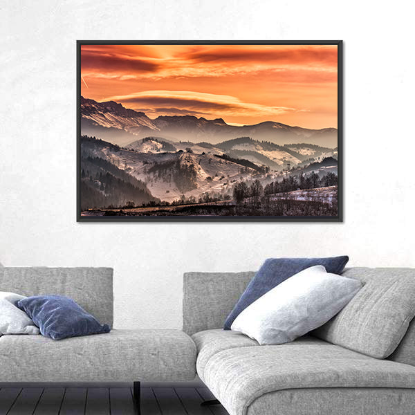 Mountain Landscape Pestera In Romania Canvas Wall Art