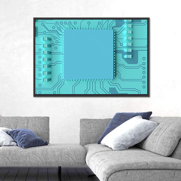 Circuit Board Concept Canvas Wall Art