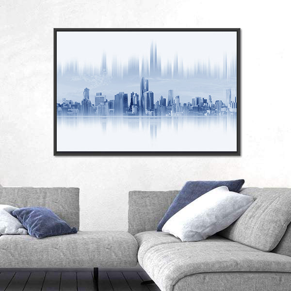 City Network Connection Canvas Wall Art