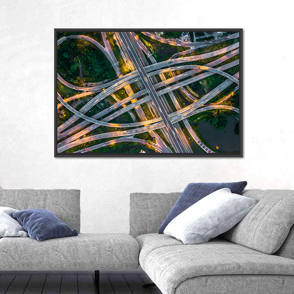 Bangkok Expressway Canvas Wall Art