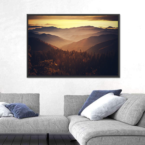 Sierra Nevada Mountains In California Canvas Wall Art