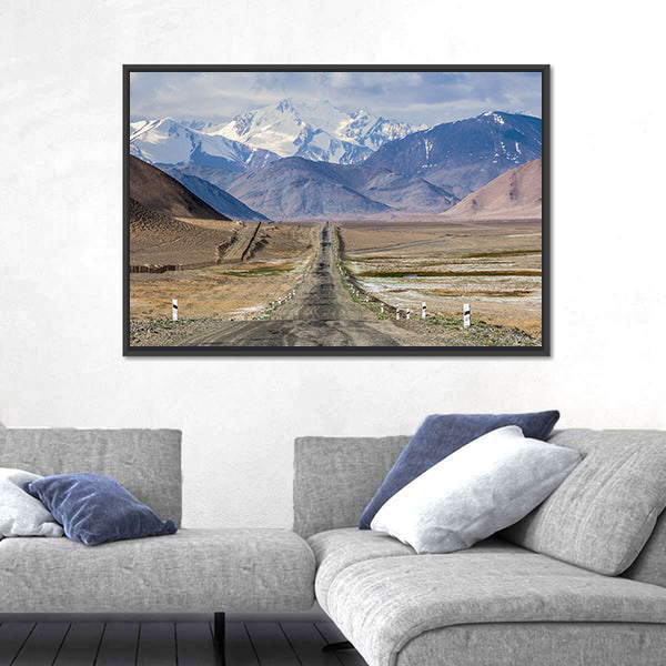 Pamir Highway In Tajikistan Canvas Wall Art