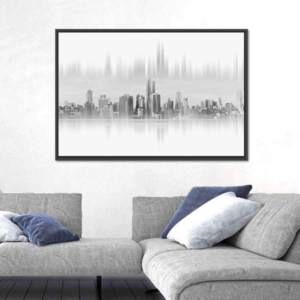 City Network Connection Canvas Wall Art
