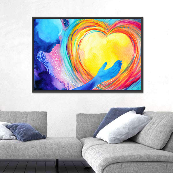 Human And Love Spirit Concept Canvas Wall Art
