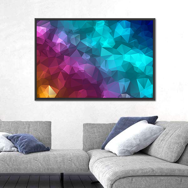 Low Poly Triangle Abstract Canvas Wall Art
