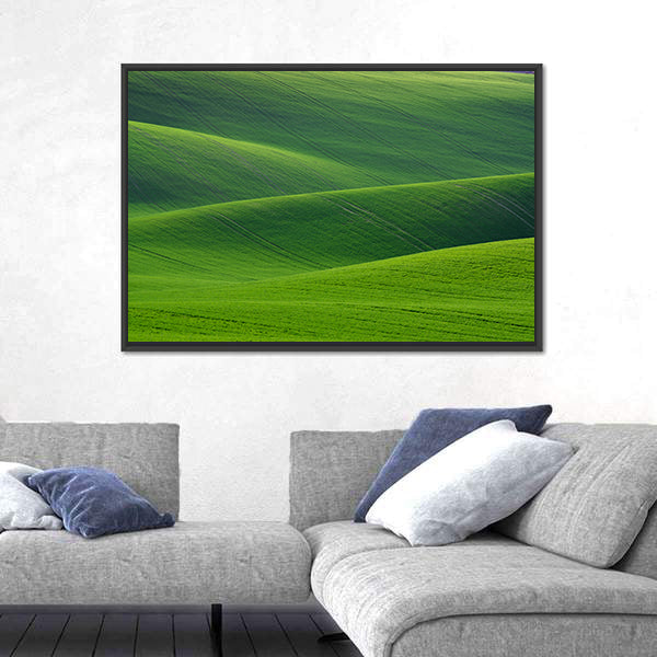 Rolling Green Hills in South Moravia Canvas Wall Art
