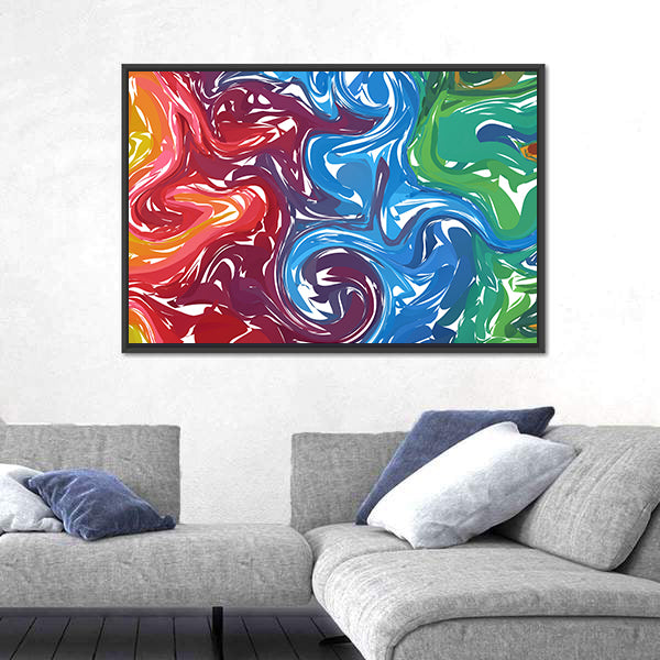 Fluid Shapes Composition Canvas Wall Art
