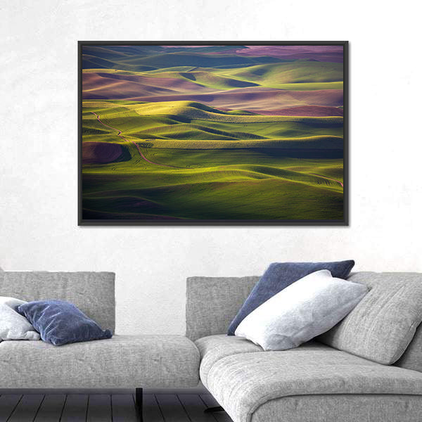 Palouse Rolling Hills at Golden Hour Canvas Wall Art