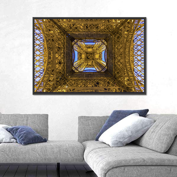 Internal Structure of the Eiffel Tower, Paris Canvas Wall Art