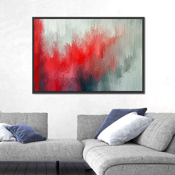 Twilight Red Abstract Canvas Wall Art