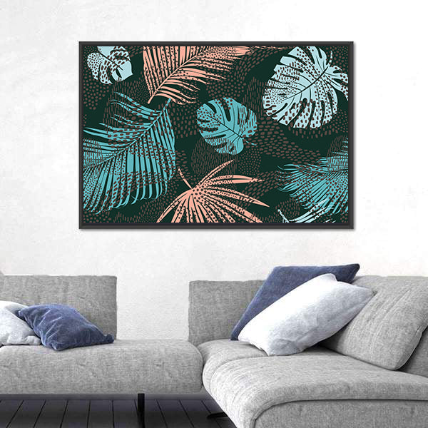 Tropical Foliage Abstract Canvas Wall Art