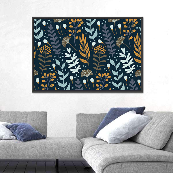 Wild Floral Elements Canvas Wall Art