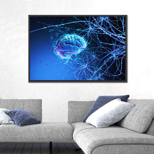 3D Human Brain Canvas Wall Art