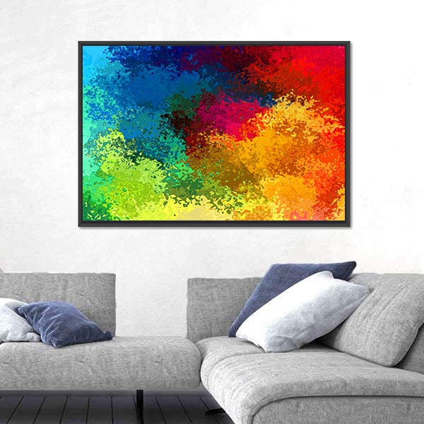 Colorful Rainbow Spectrum Abstract Canvas Wall Art